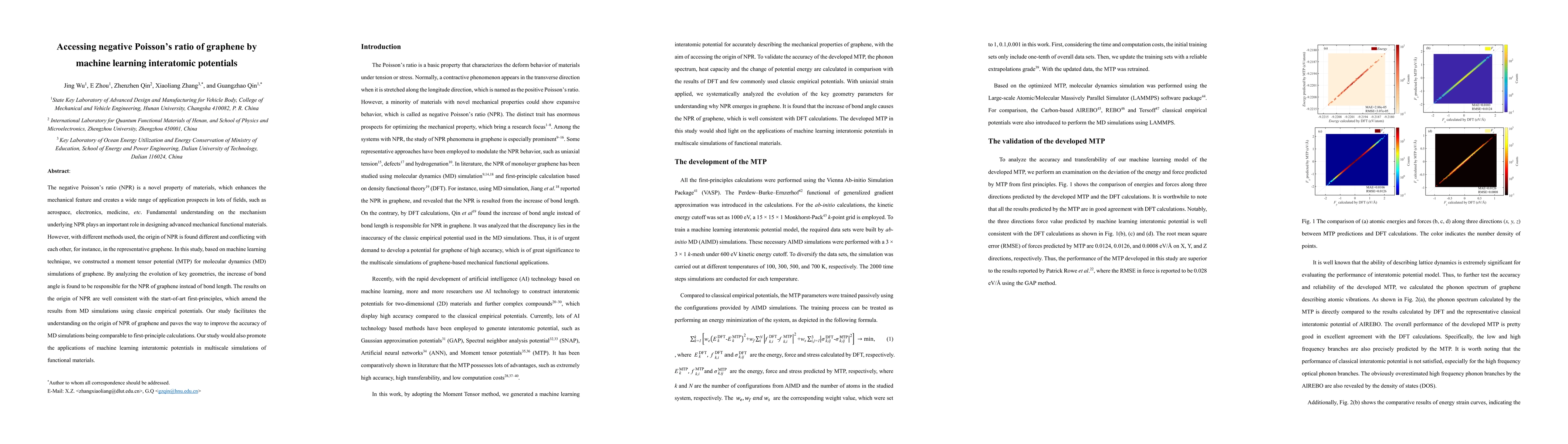 Thumbnail for Accessing negative Poisson`s ratio of graphene by machine learning
  interatomic potentials