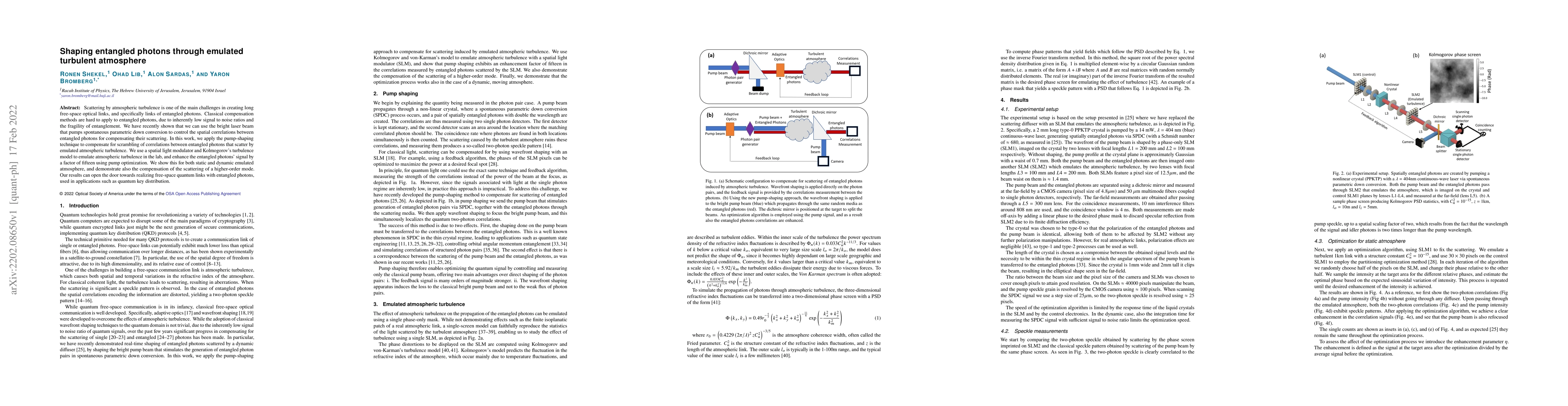 Thumbnail for Shaping entangled photons through emulated turbulent atmosphere