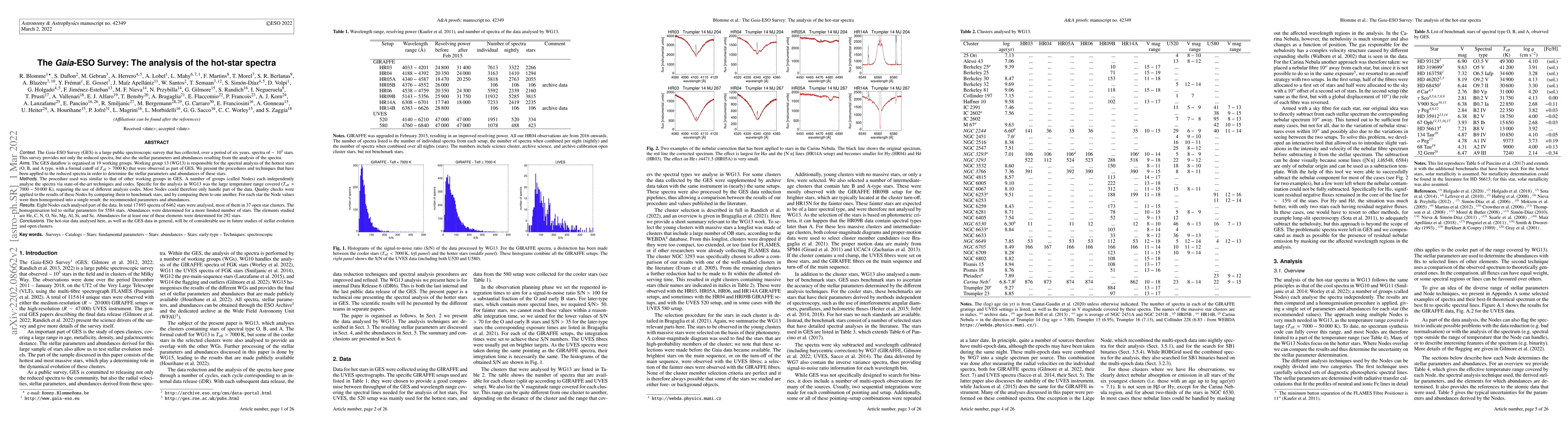 Thumbnail for The Gaia-ESO Survey: The analysis of the hot-star spectra