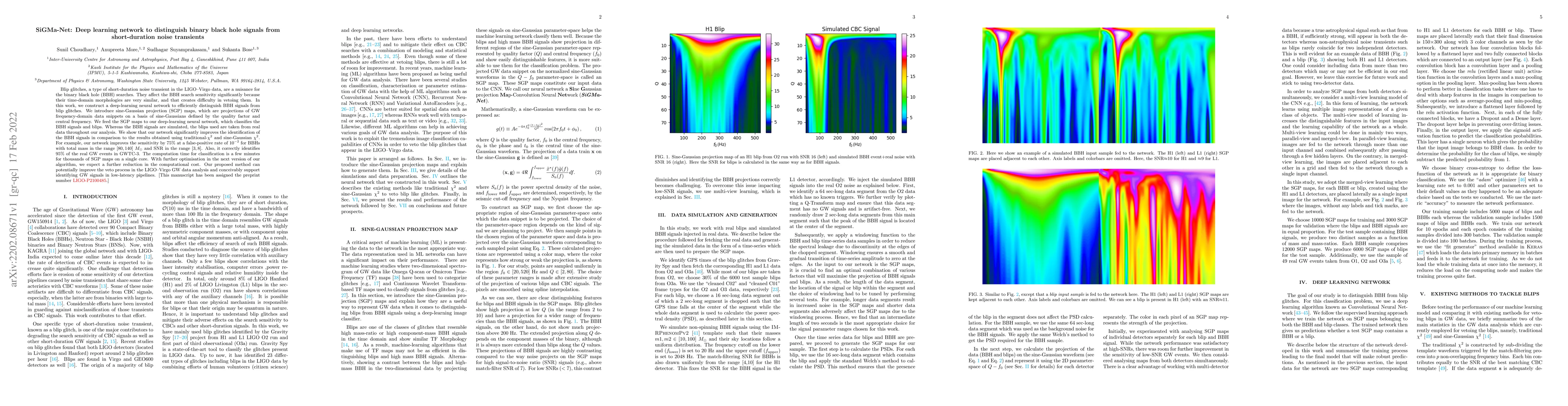 Thumbnail for SiGMa-Net: Deep learning network to distinguish binary black hole
  signals from short-duration noise transients