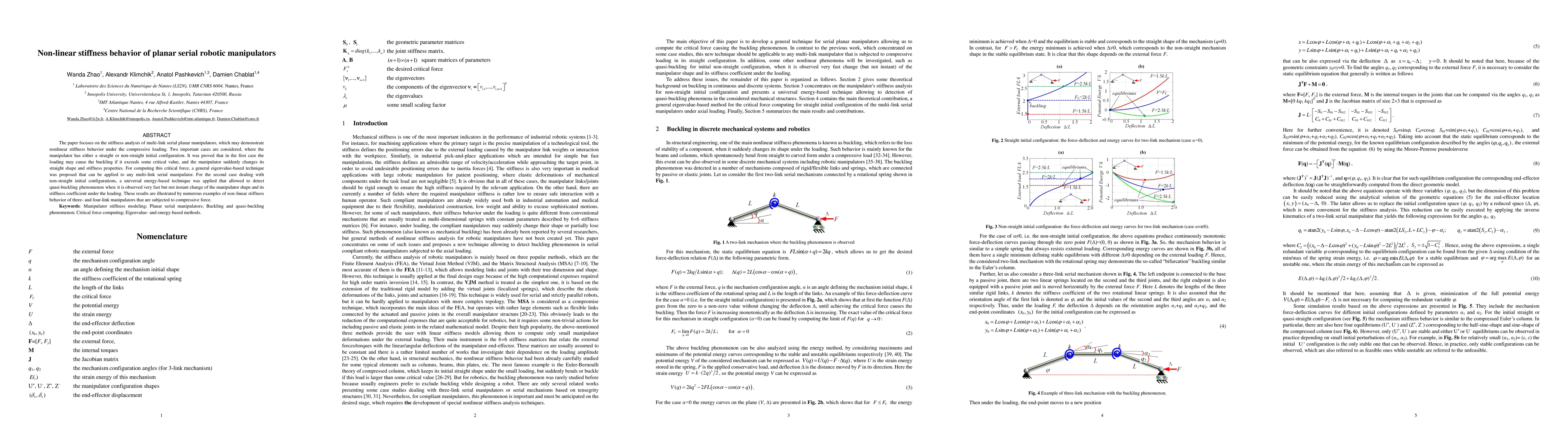 Thumbnail for Non-linear stiffness behavior of planar serial robotic manipulators