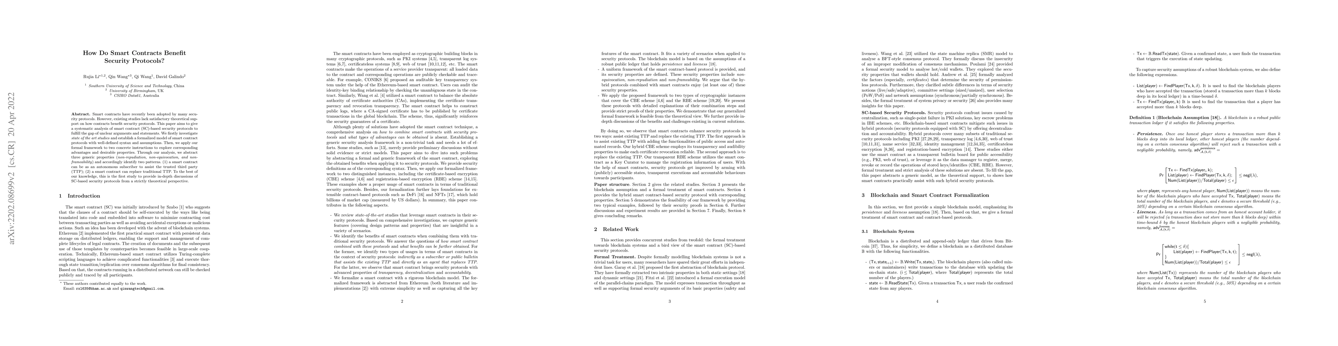 Thumbnail for How Do Smart Contracts Benefit Security Protocols?