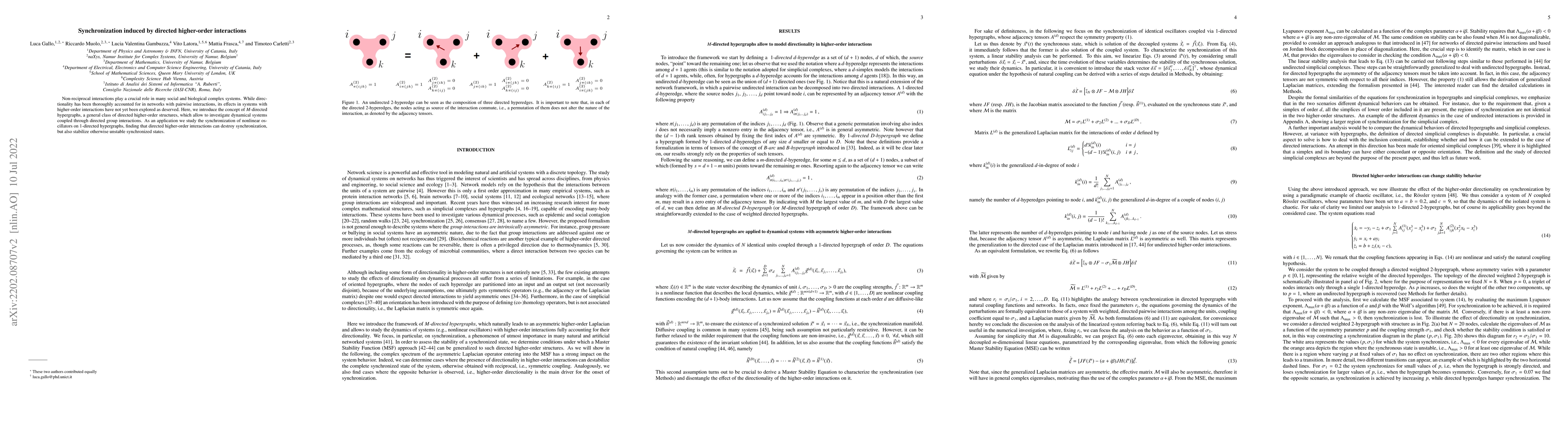 Thumbnail for Synchronization induced by directed higher-order interactions
