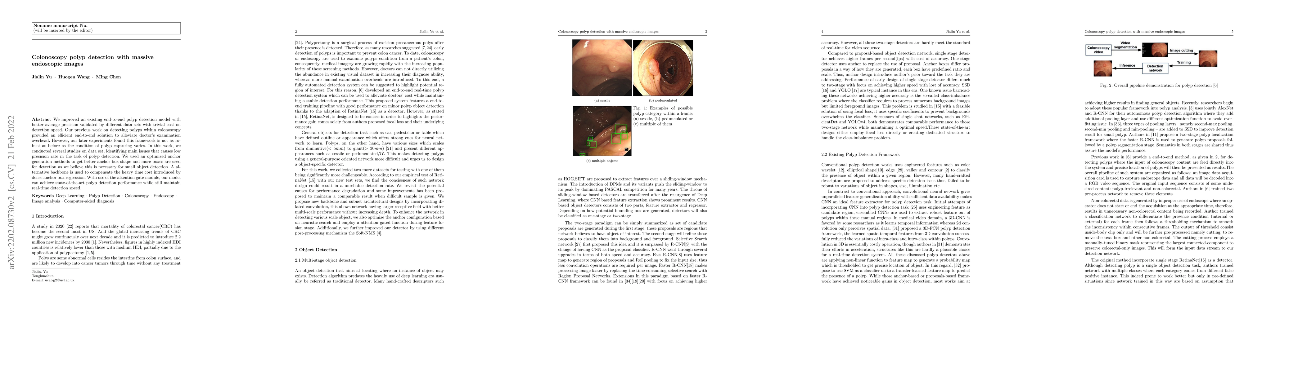 Thumbnail for Colonoscopy polyp detection with massive endoscopic images