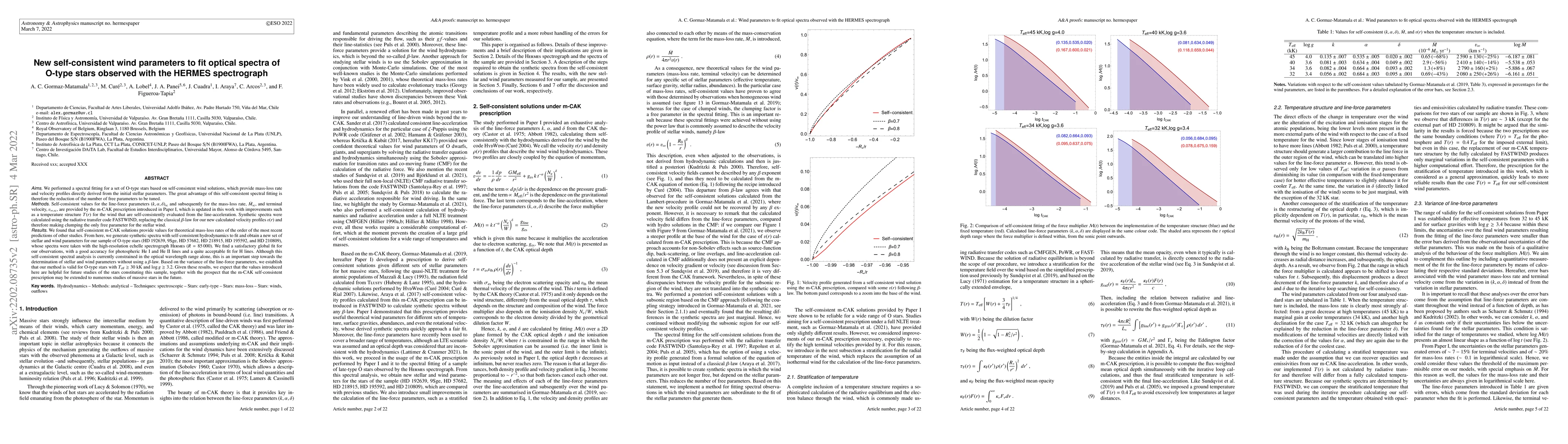 Thumbnail for New self-consistent wind parameters fitting optical spectra of O-type
  stars observed with HERMES spectrograph