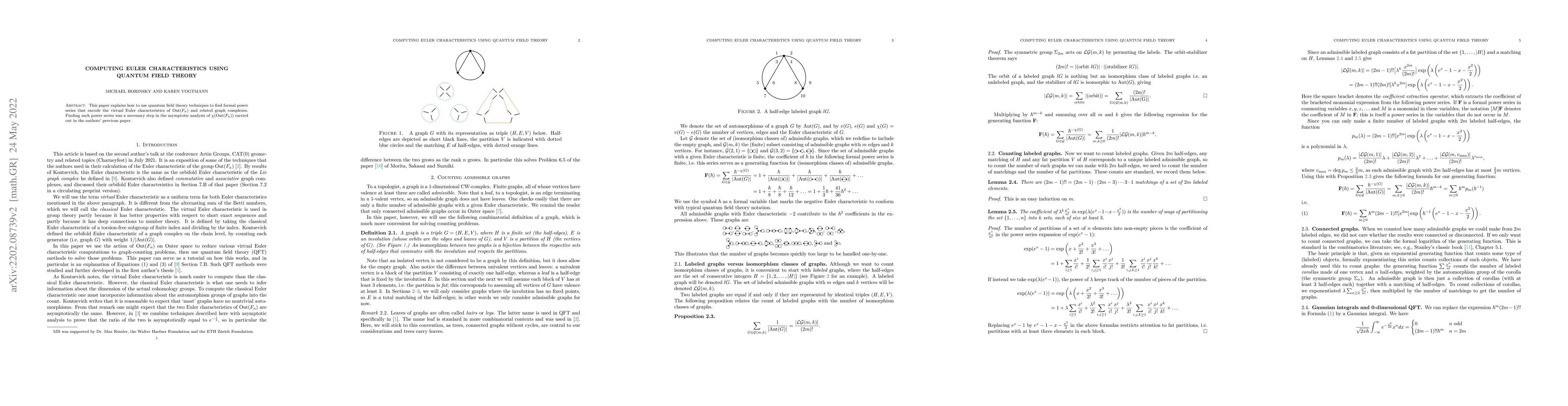Thumbnail for Computing Euler characteristics using quantum field theory