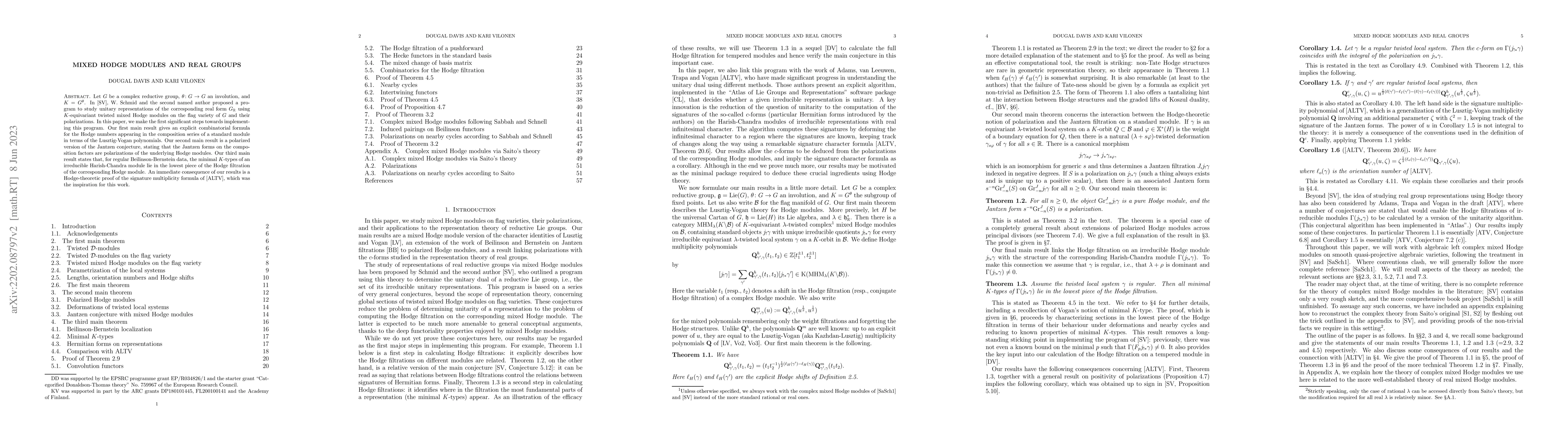 Thumbnail for Mixed Hodge modules and real groups