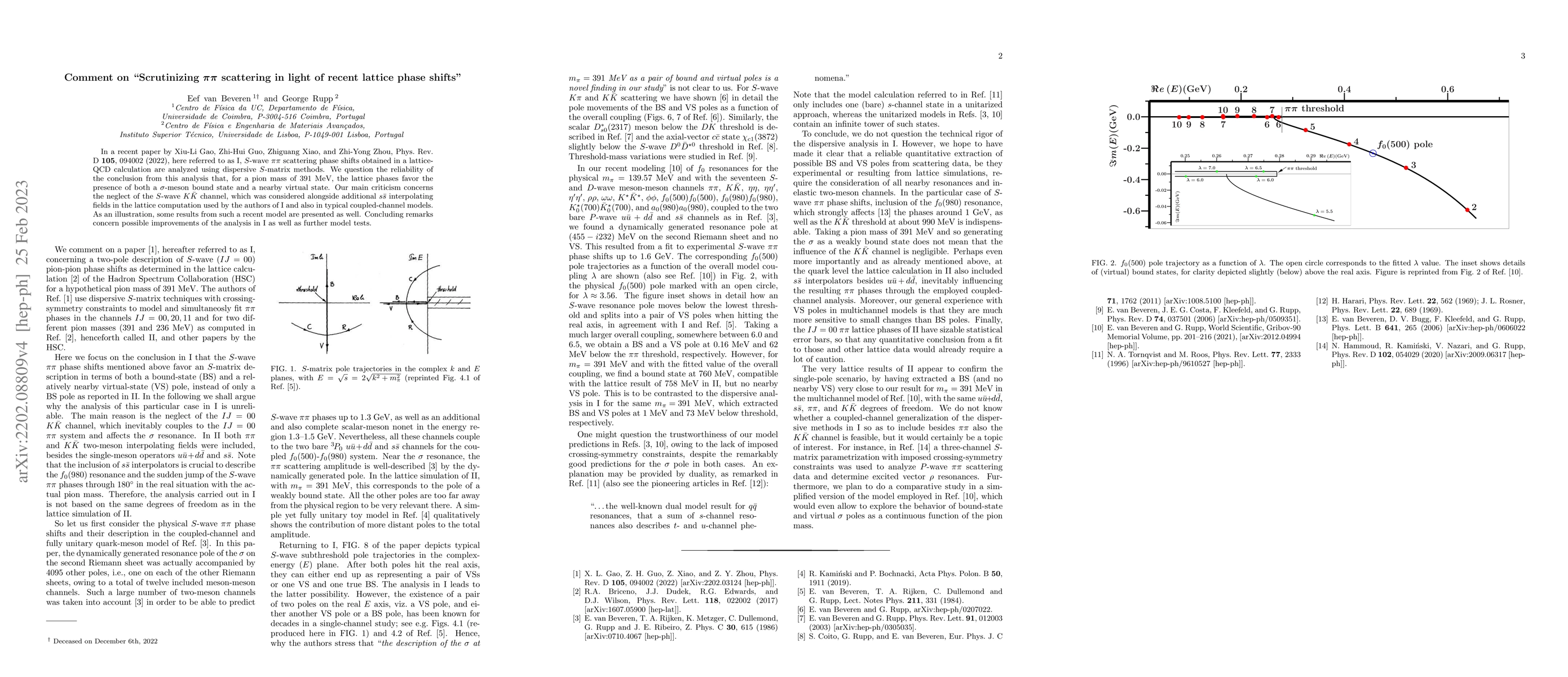 Thumbnail for Comment on "Scrutinizing pion-pion scattering in light of recent lattice
  phase shifts"