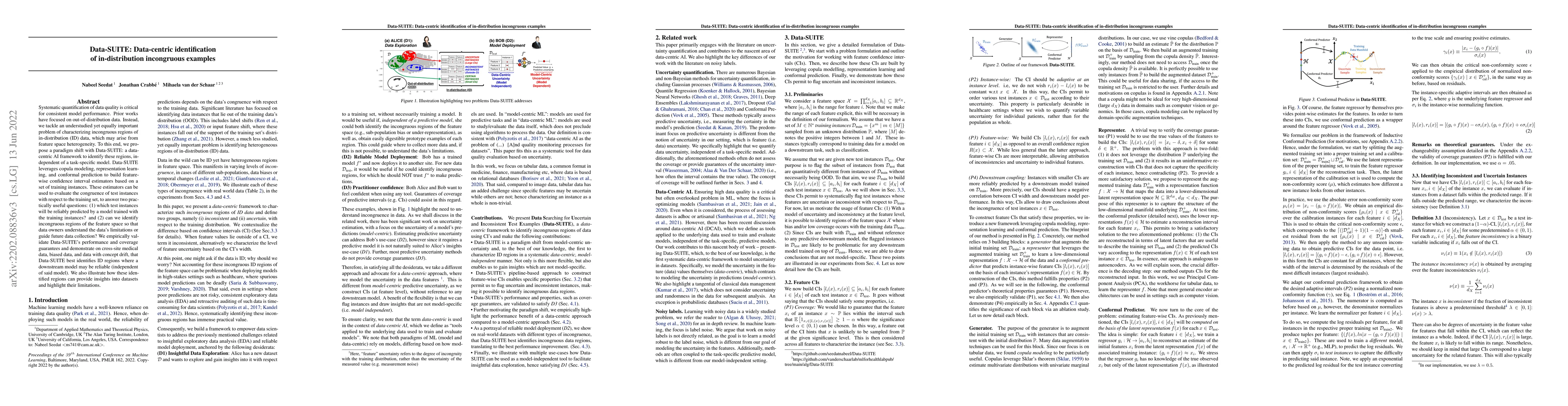 Thumbnail for Data-SUITE: Data-centric identification of in-distribution incongruous
  examples