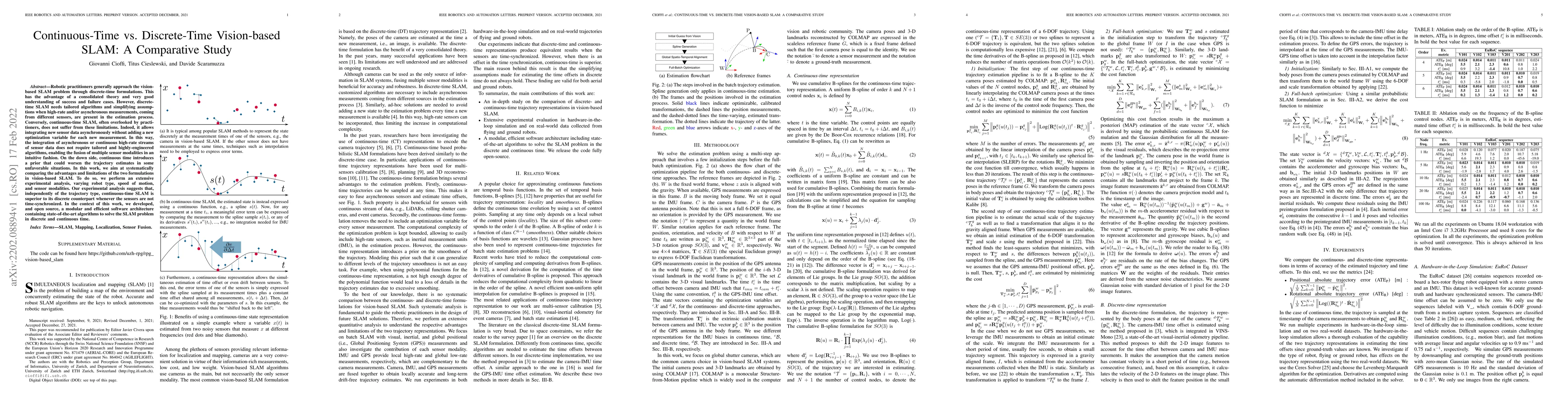Thumbnail for Continuous-Time vs. Discrete-Time Vision-based SLAM: A Comparative Study