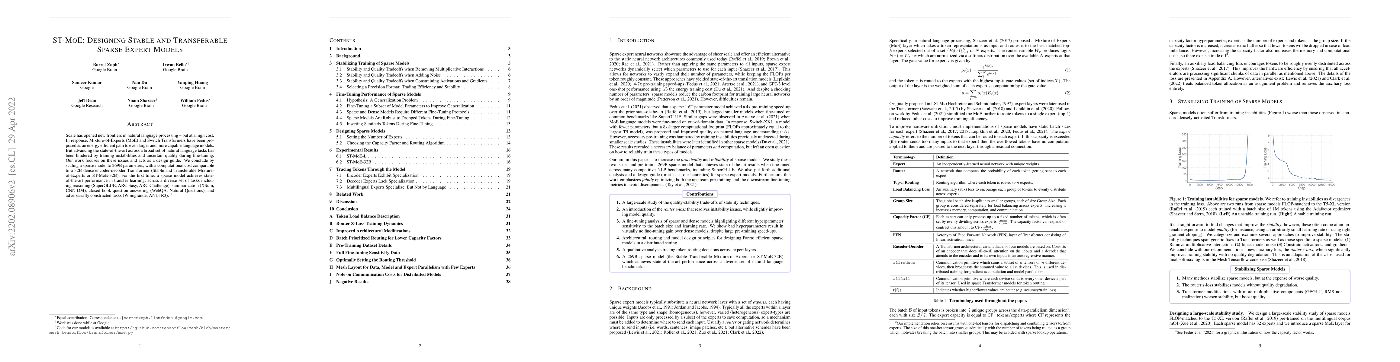 Thumbnail for ST-MoE: Designing Stable and Transferable Sparse Expert Models