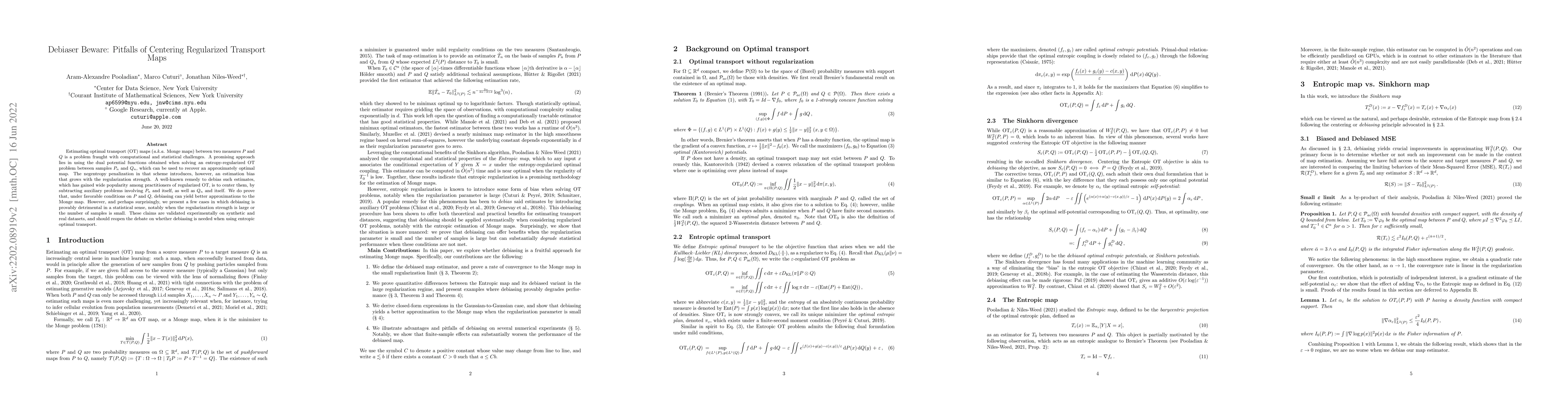 Thumbnail for Debiaser Beware: Pitfalls of Centering Regularized Transport Maps