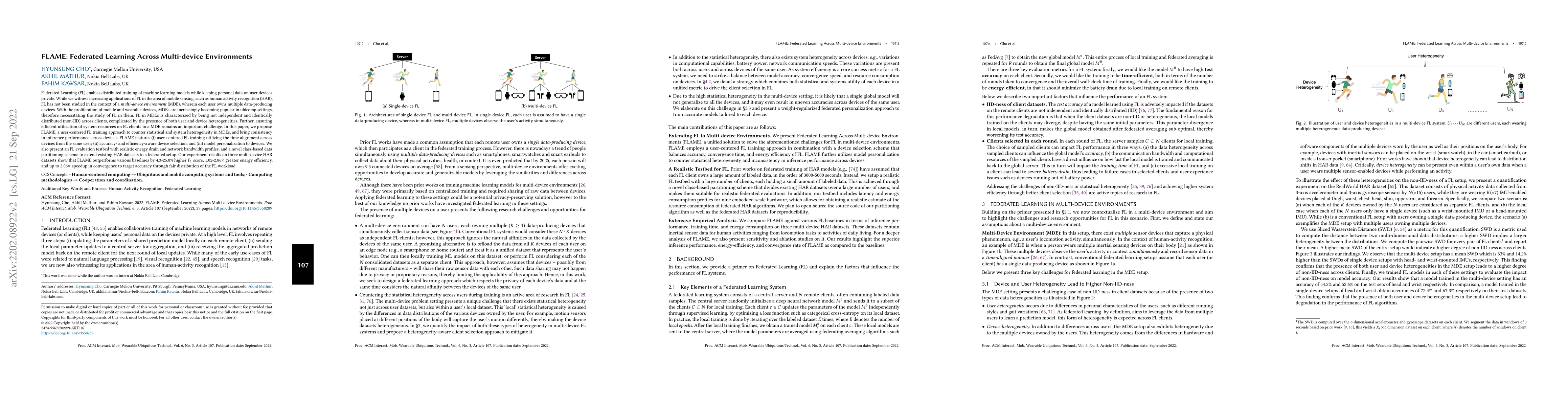 Thumbnail for FLAME: Federated Learning Across Multi-device Environments