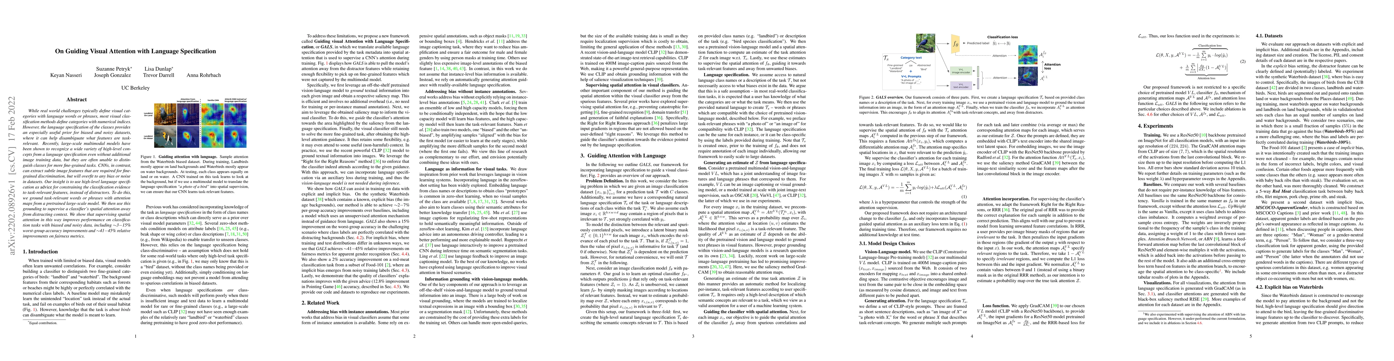 Thumbnail for On Guiding Visual Attention with Language Specification