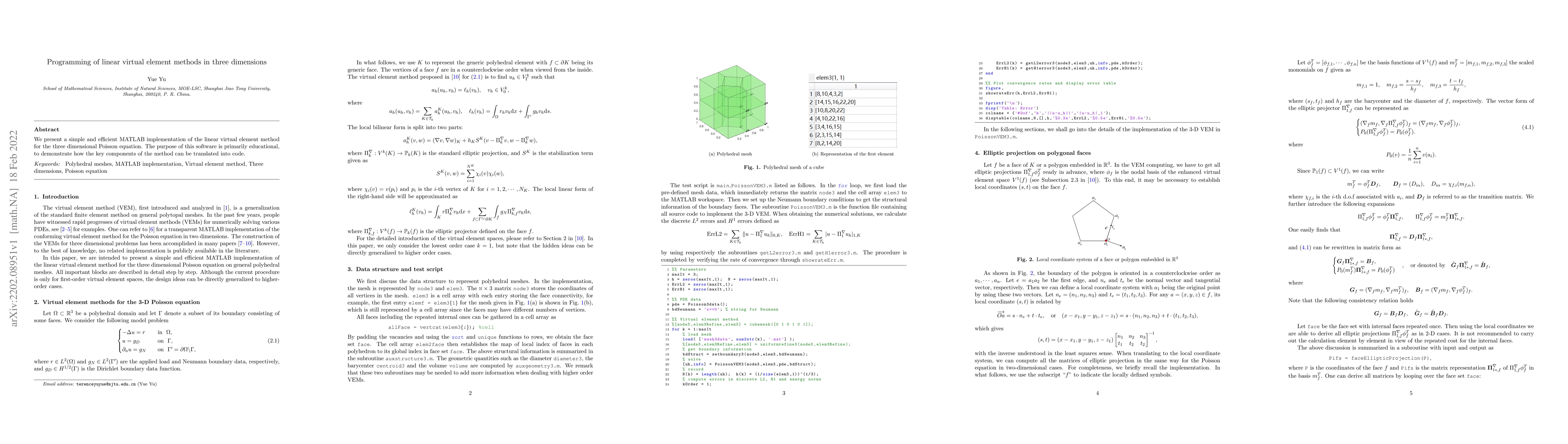 Thumbnail for Programming of linear virtual element methods in three dimensions