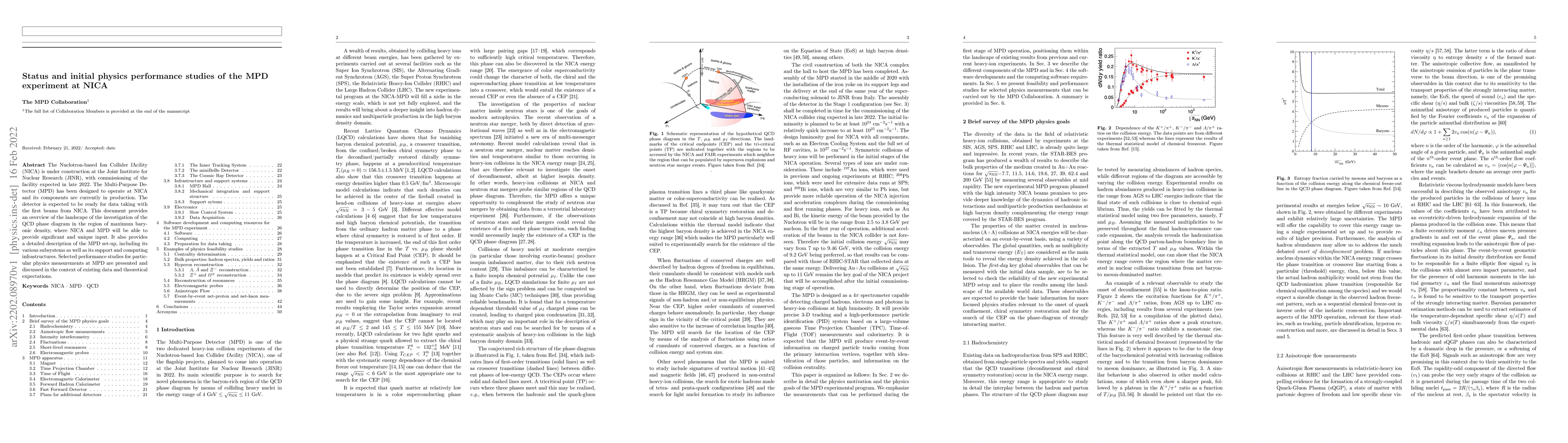 Thumbnail for Status and initial physics performance studies of the MPD experiment at
  NICA