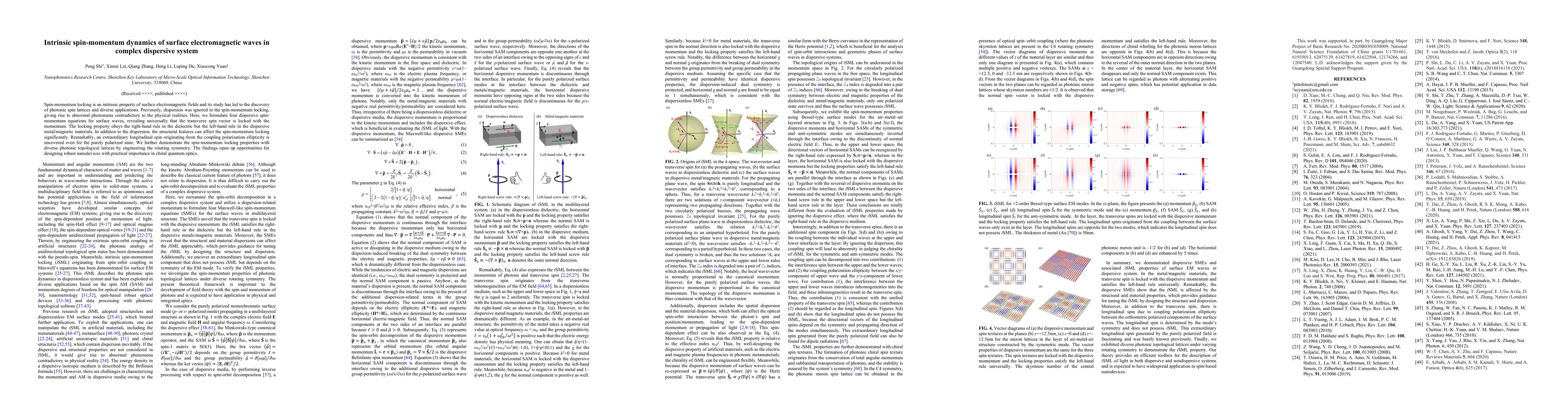 Thumbnail for Intrinsic spin-momentum dynamics of surface electromagnetic waves in
  complex dispersive system