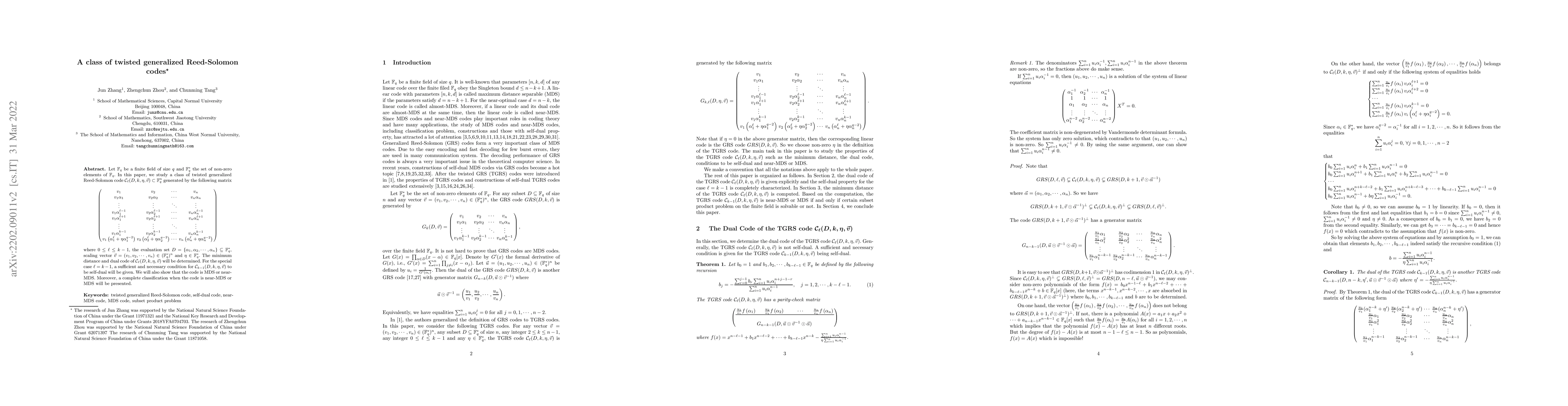 Thumbnail for A class of twisted generalized Reed-Solomon codes