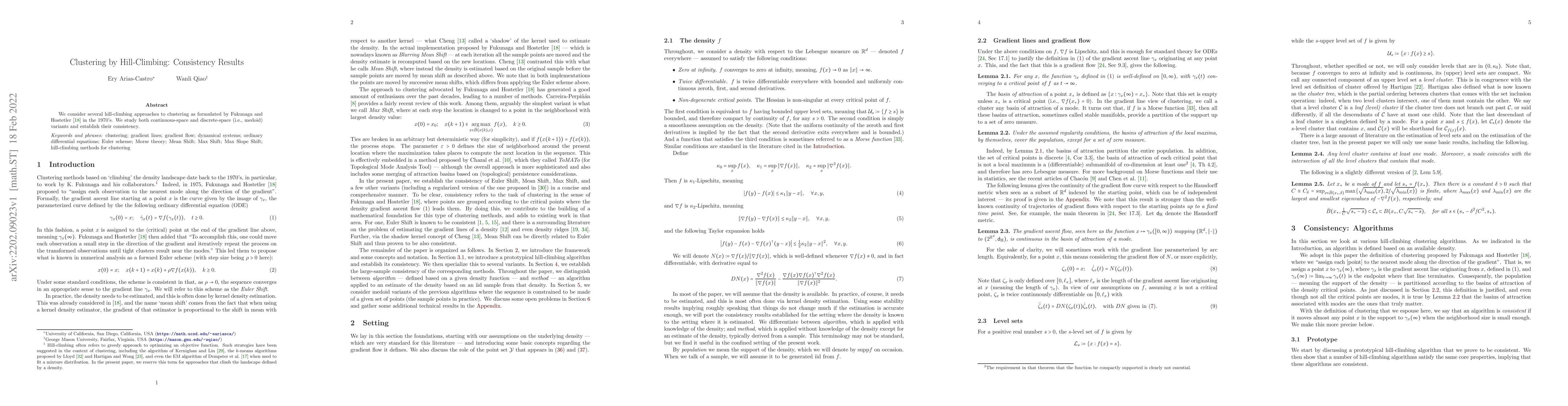 Thumbnail for Clustering by Hill-Climbing: Consistency Results