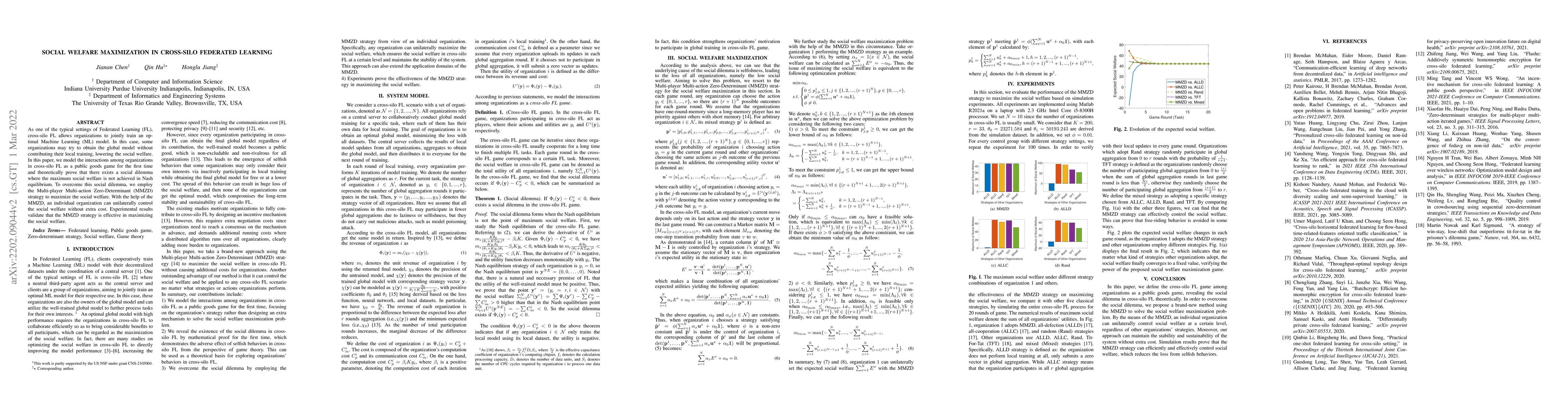 Thumbnail for Social Welfare Maximization in Cross-Silo Federated Learning