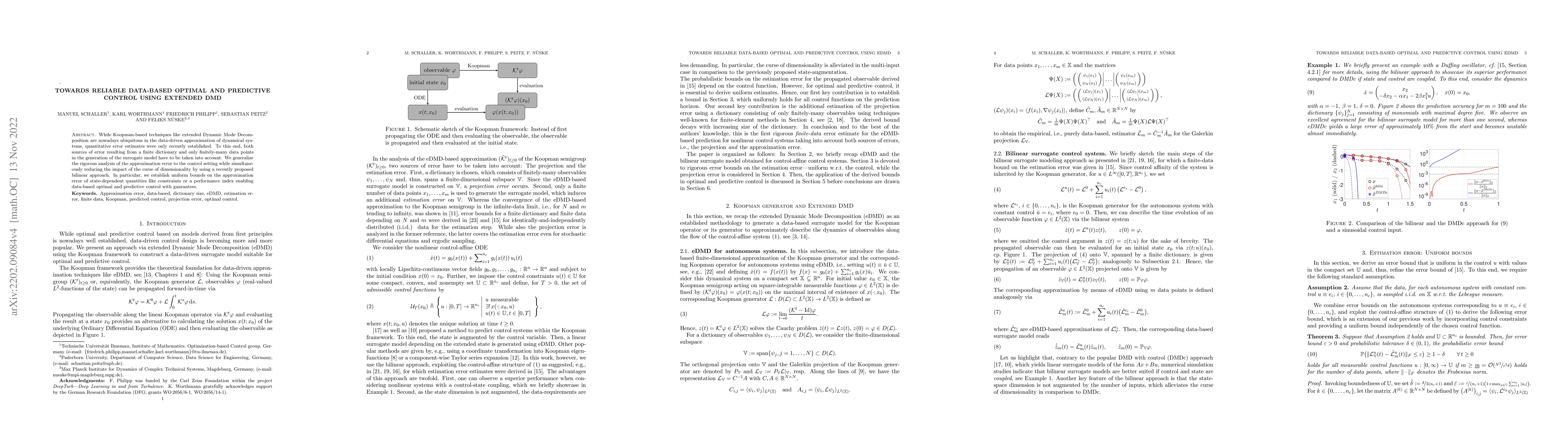 Thumbnail for Towards reliable data-based optimal and predictive control using
  extended DMD