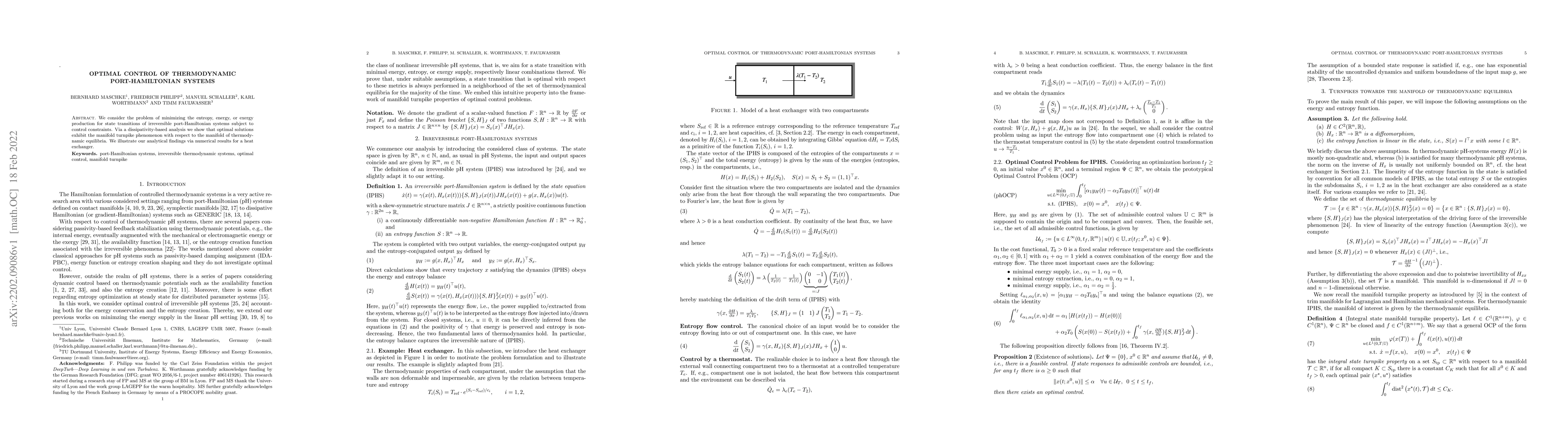 Thumbnail for Optimal control of thermodynamic port-Hamiltonian Systems