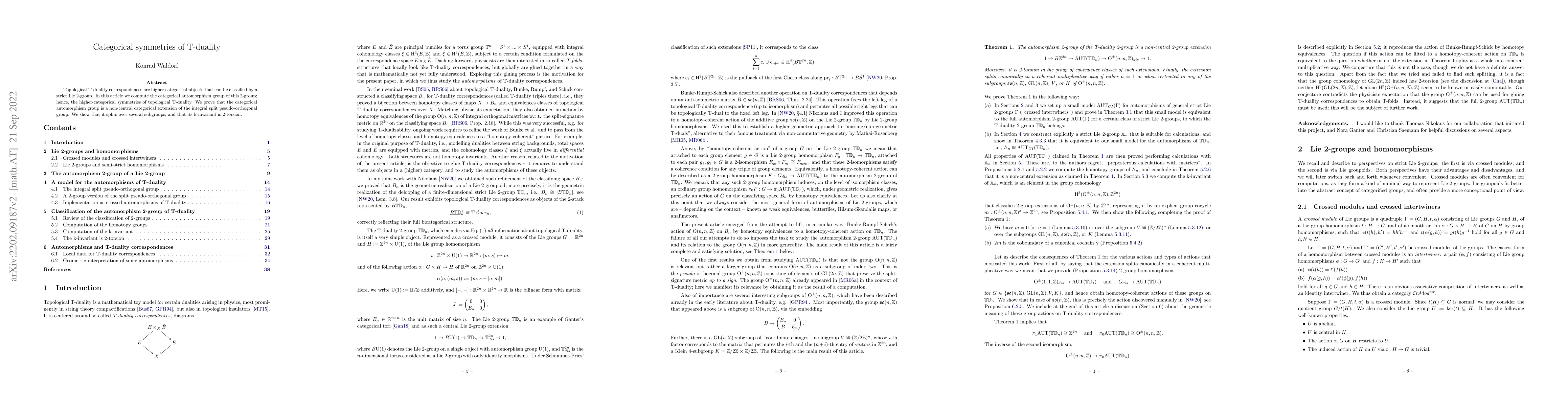 Thumbnail for Categorical symmetries of T-duality