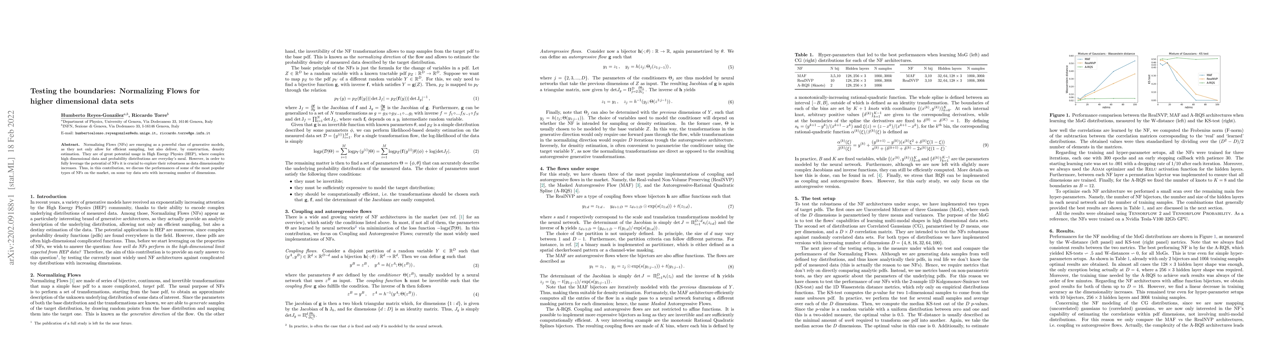 Thumbnail for Testing the boundaries: Normalizing Flows for higher dimensional data
  sets