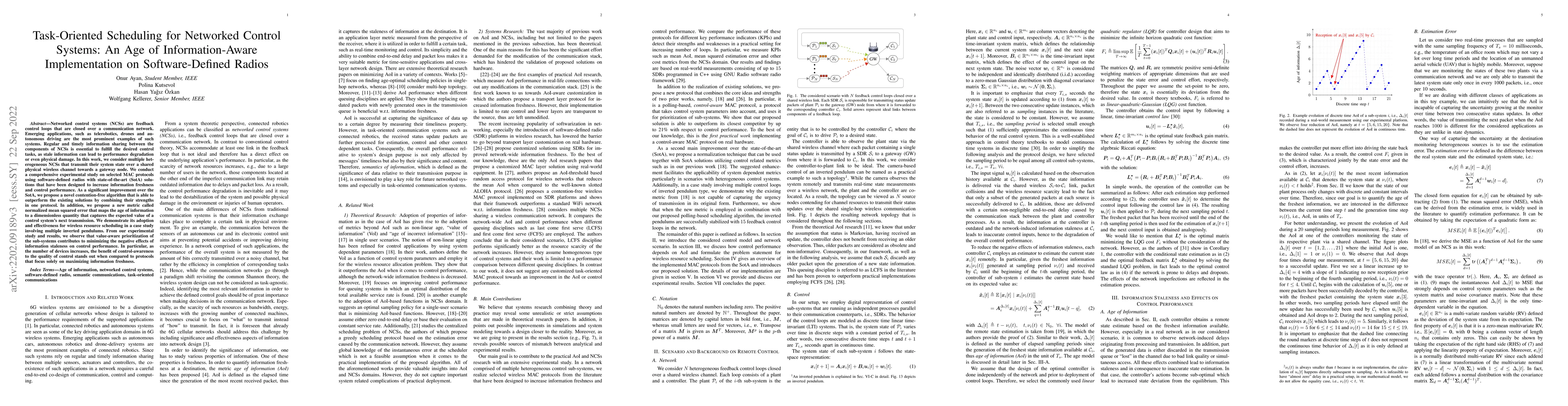 Thumbnail for Task-oriented Scheduling for Networked Control Systems: An Age of
  Information-Aware Implementation on Software-defined Radios