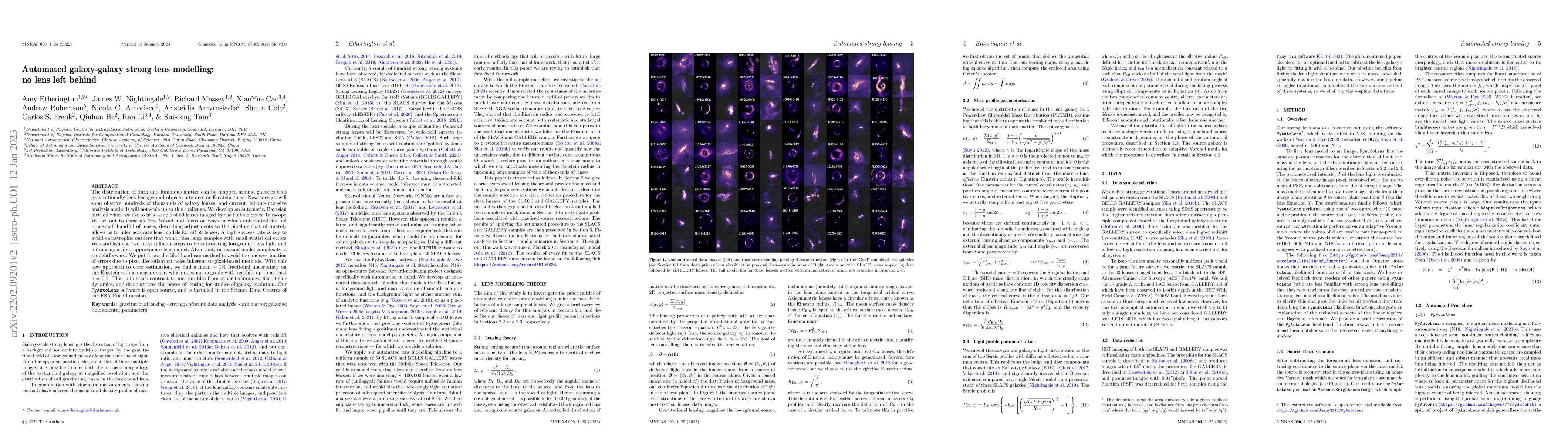 Thumbnail for Automated galaxy-galaxy strong lens modelling: no lens left behind