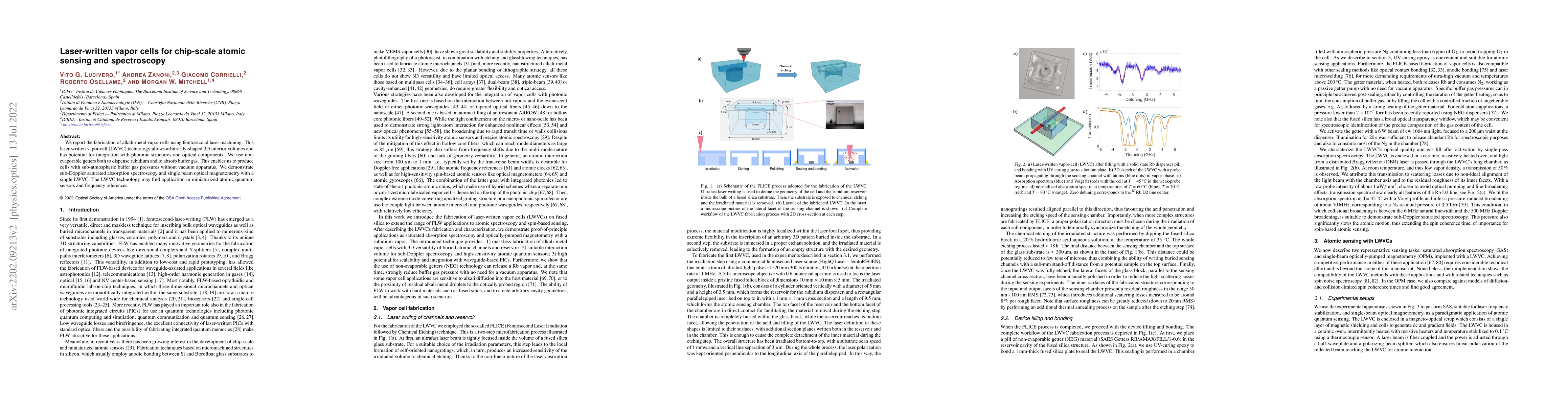 Thumbnail for Laser-written vapor cells for chip-scale atomic sensing and spectroscopy