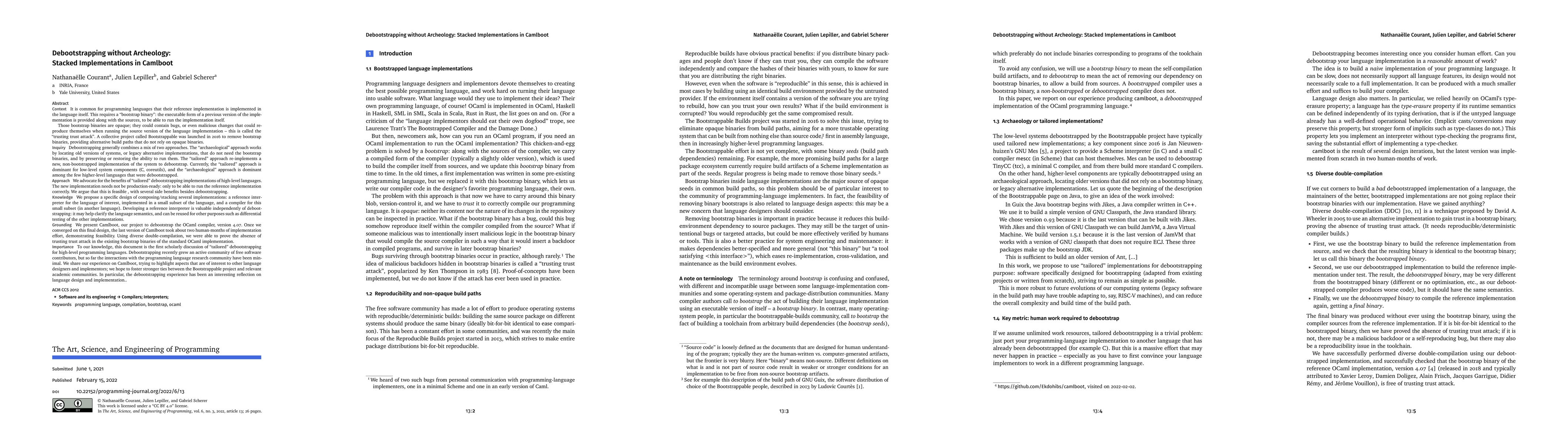 Thumbnail for Debootstrapping without Archeology: Stacked Implementations in Camlboot