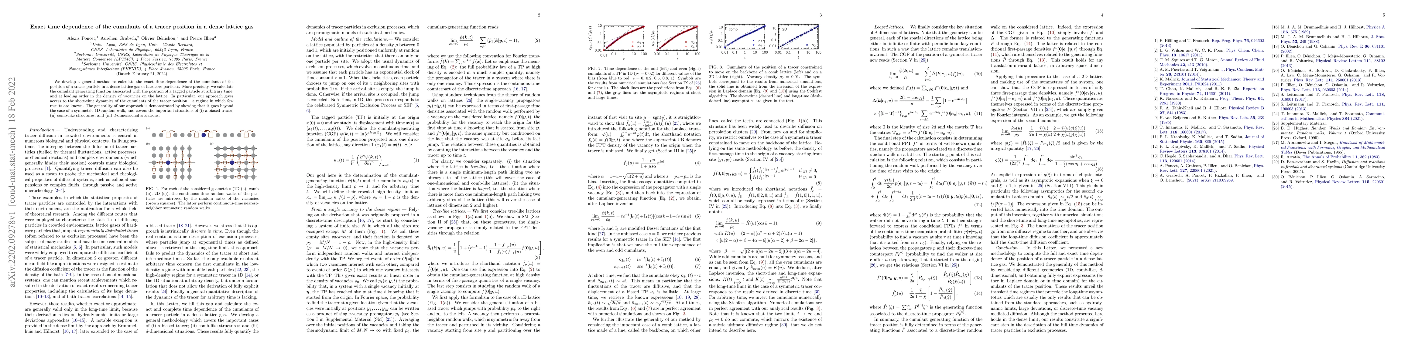 Thumbnail for Exact time dependence of the cumulants of a tracer position in a dense
  lattice gas