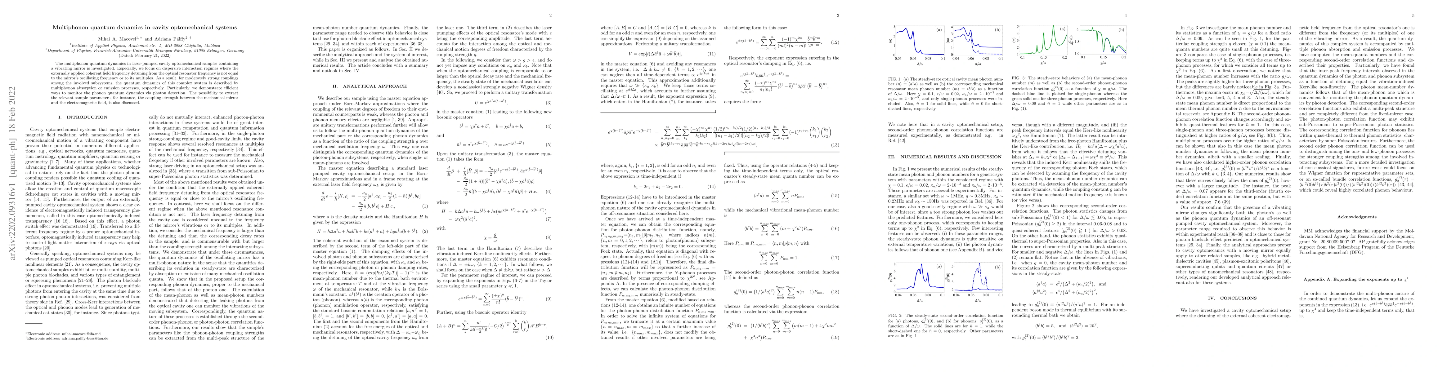 Thumbnail for Multiphonon quantum dynamics in cavity optomechanical systems