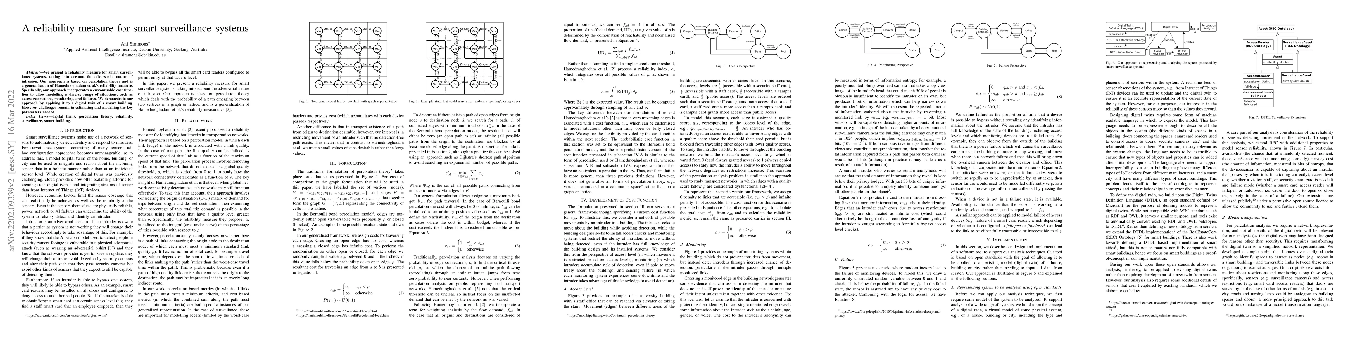 Thumbnail for A reliability measure for smart surveillance systems