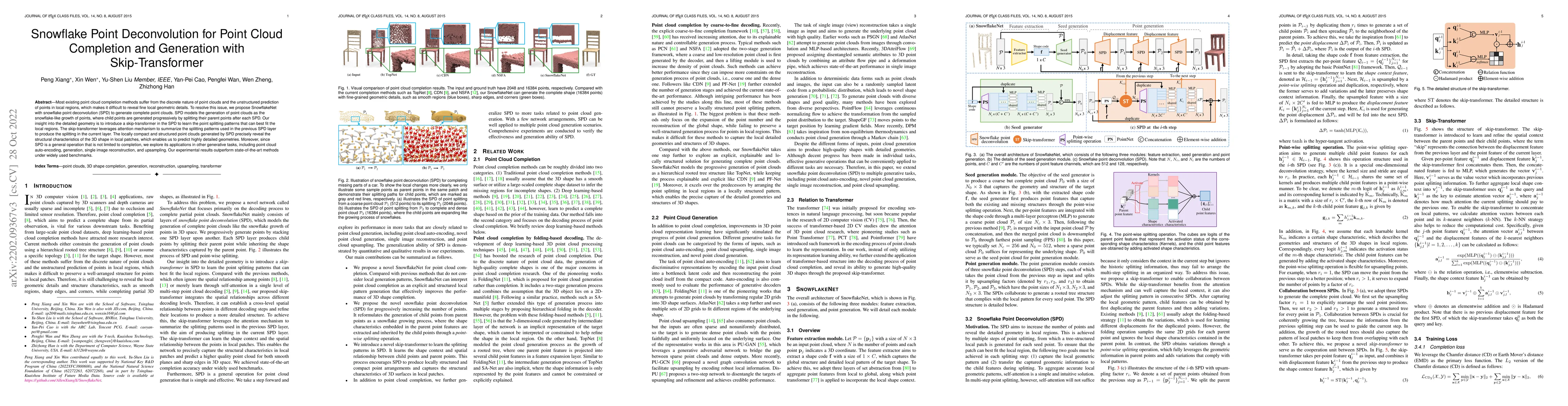 Thumbnail for Snowflake Point Deconvolution for Point Cloud Completion and Generation
  with Skip-Transformer