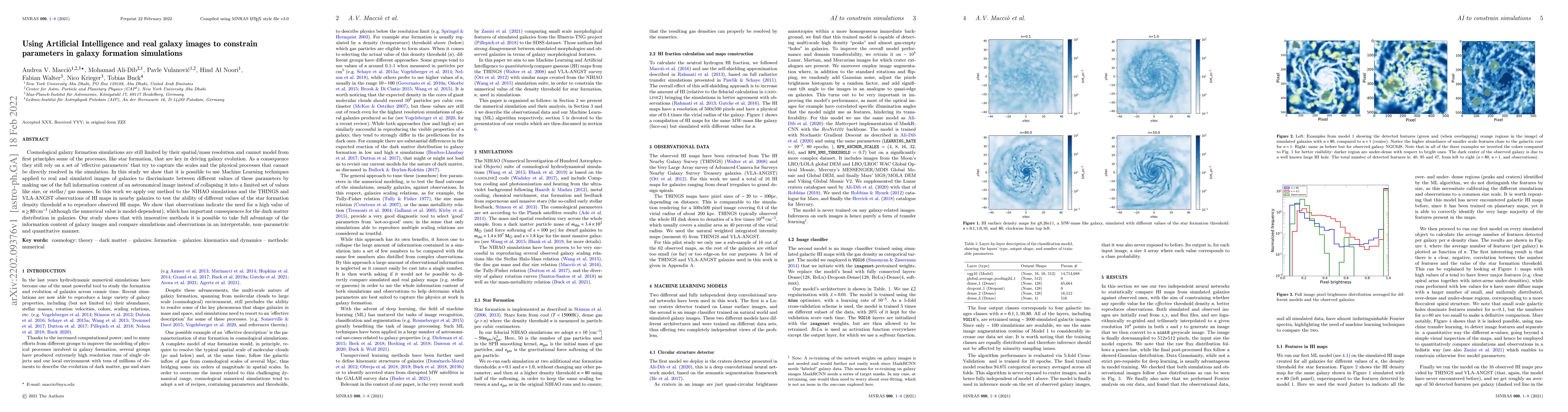 Thumbnail for Using Artificial Intelligence and real galaxy images to constrain
  parameters in galaxy formation simulations