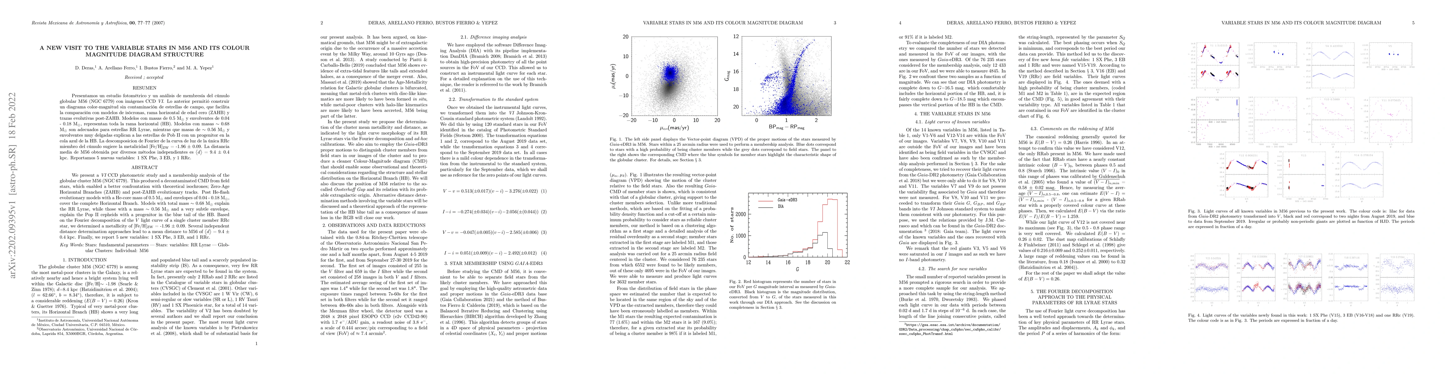 Thumbnail for A new visit to the variable stars in M56 and its colour magnitude
  diagram structure