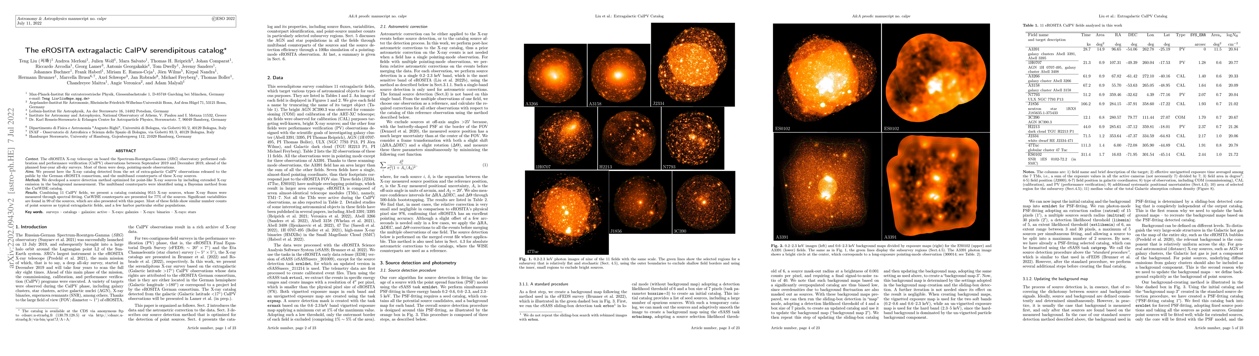 Thumbnail for The eROSITA extragalactic CalPV serendipitous catalog