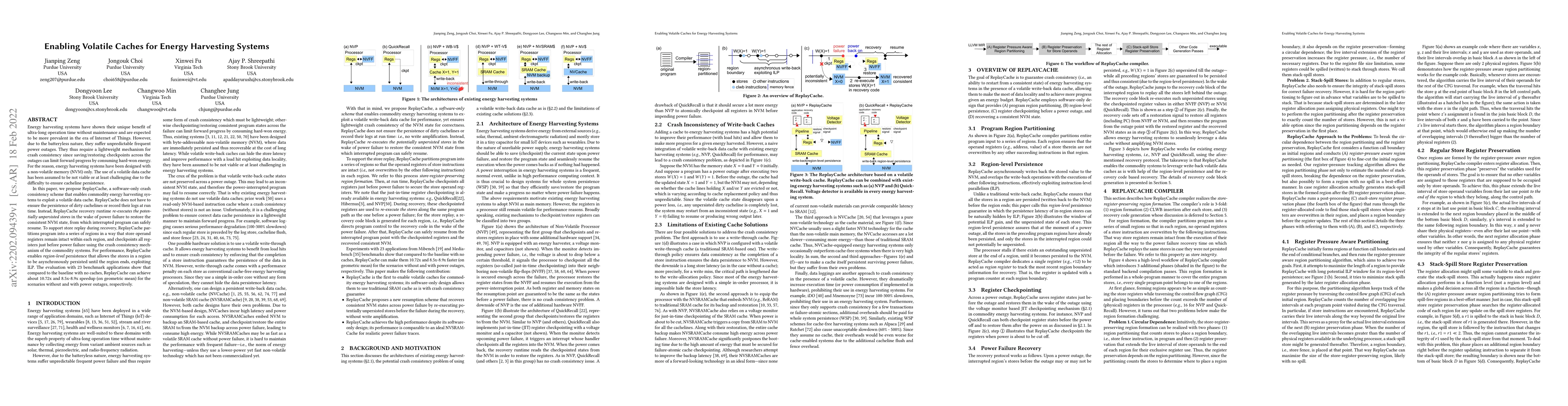 Thumbnail for Enabling Volatile Caches for Energy Harvesting Systems