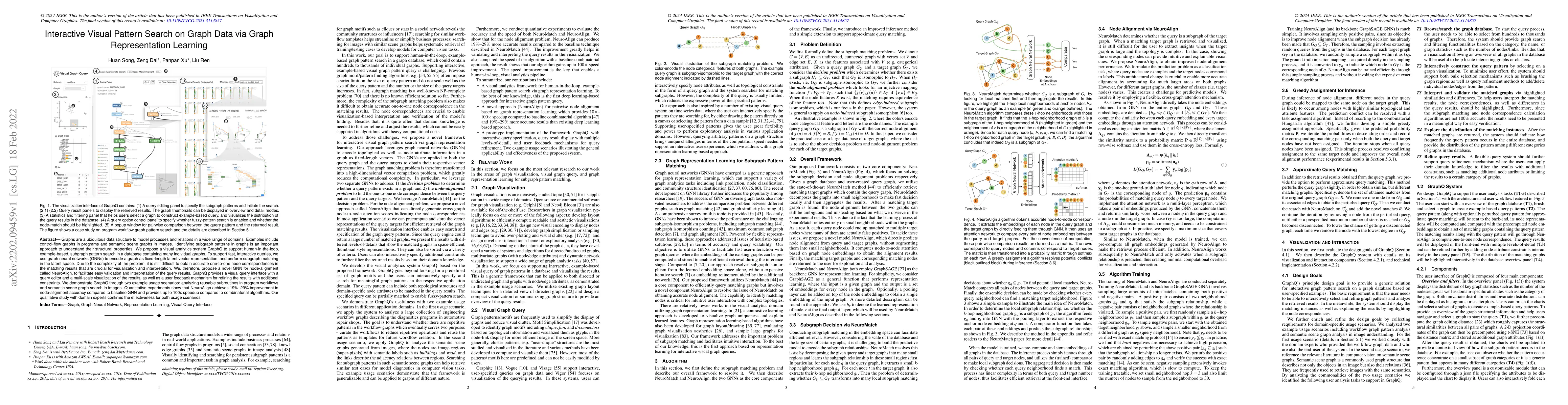 Thumbnail for Interactive Visual Pattern Search on Graph Data via Graph Representation
  Learning