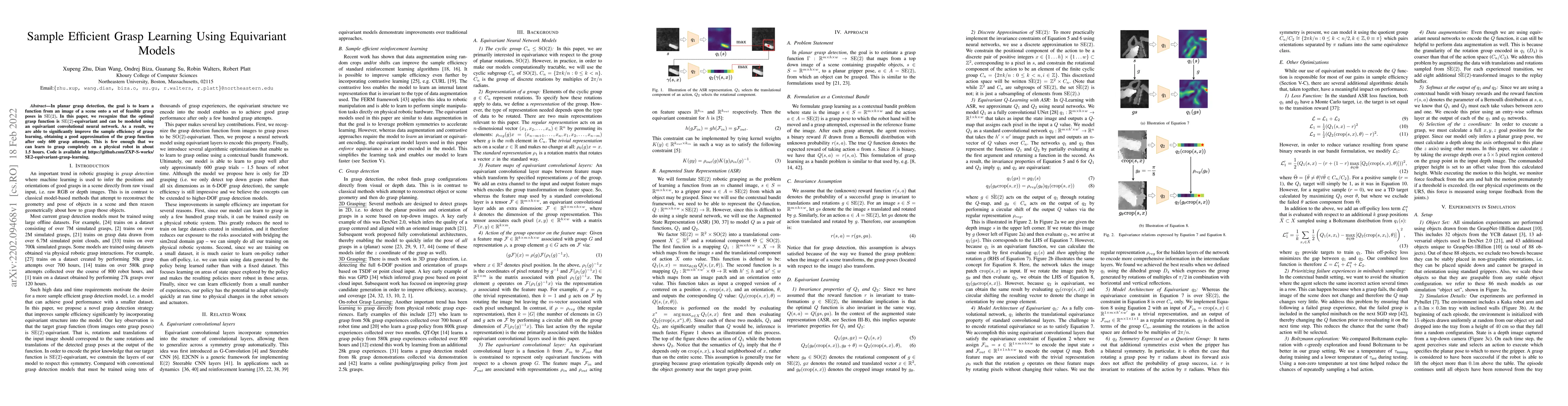 Thumbnail for Sample Efficient Grasp Learning Using Equivariant Models