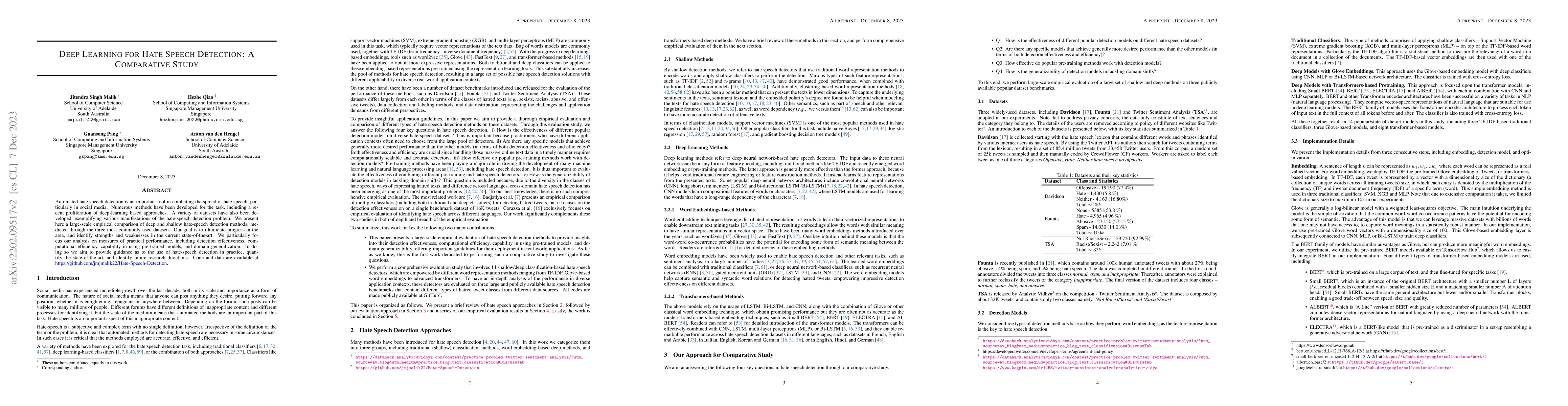 Thumbnail for Deep Learning for Hate Speech Detection: A Comparative Study