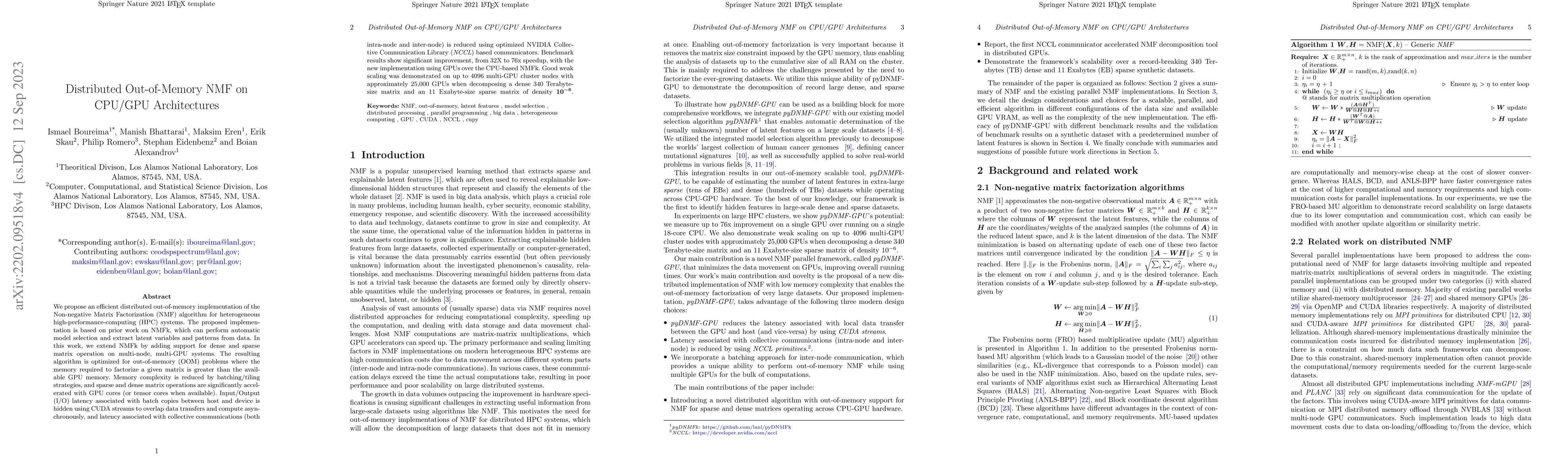 Thumbnail for Distributed Out-of-Memory NMF on CPU/GPU Architectures