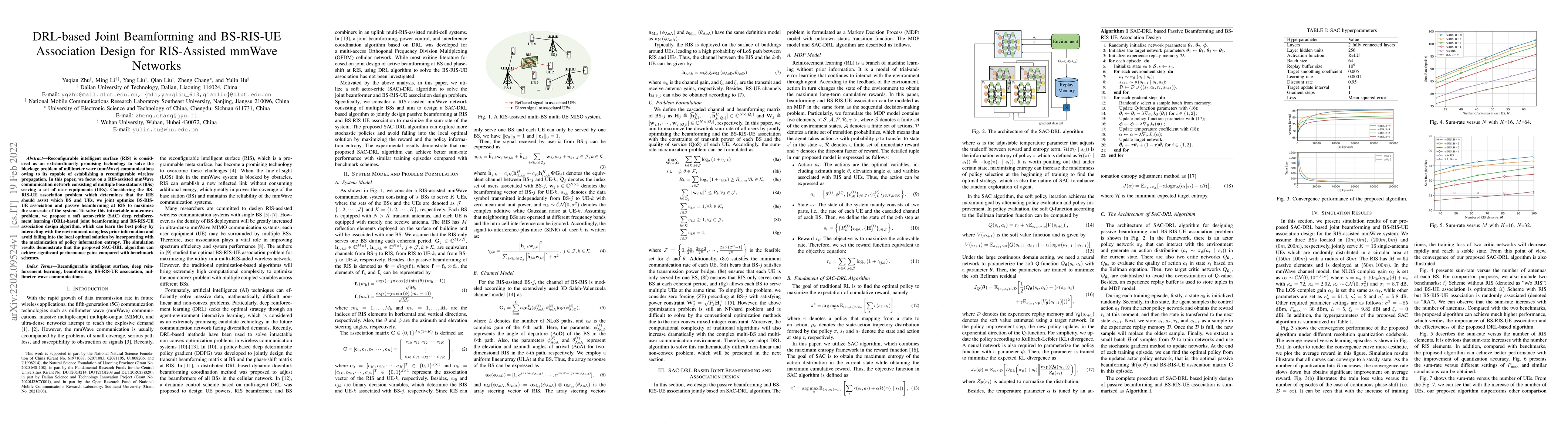 Thumbnail for DRL-based Joint Beamforming and BS-RIS-UE Association Design for
  RIS-Assisted mmWave Networks