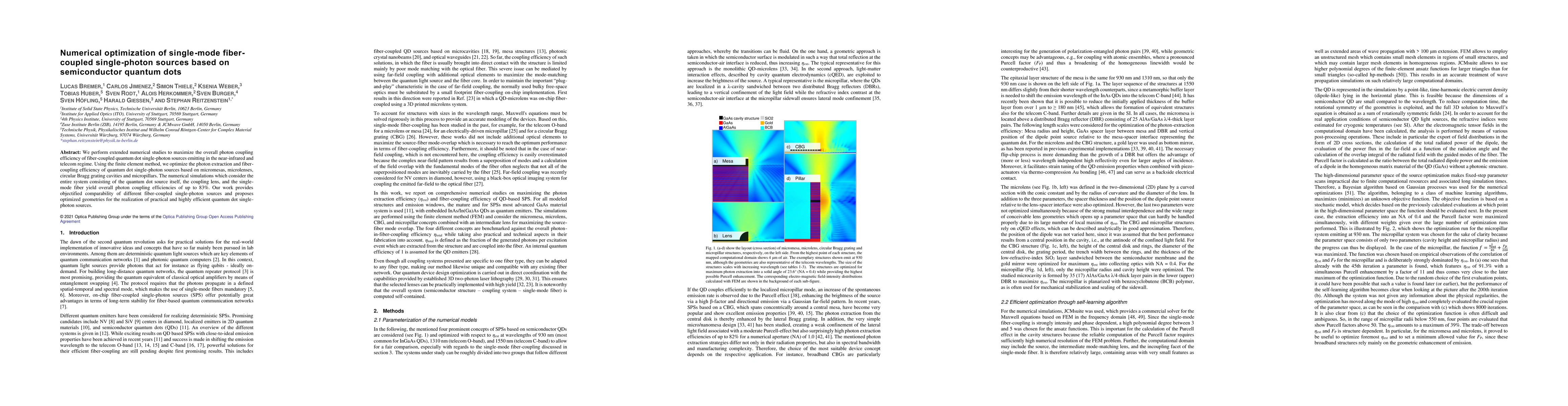 Thumbnail for Numerical optimization of single-mode fiber-coupled single-photon
  sources based on semiconductor quantum dots