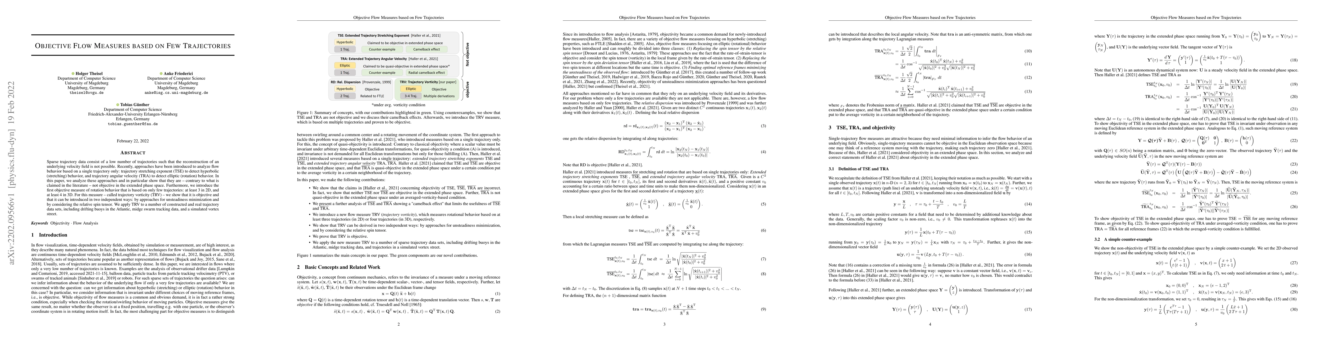 Thumbnail for Objective Flow Measures Based on Few Trajectories