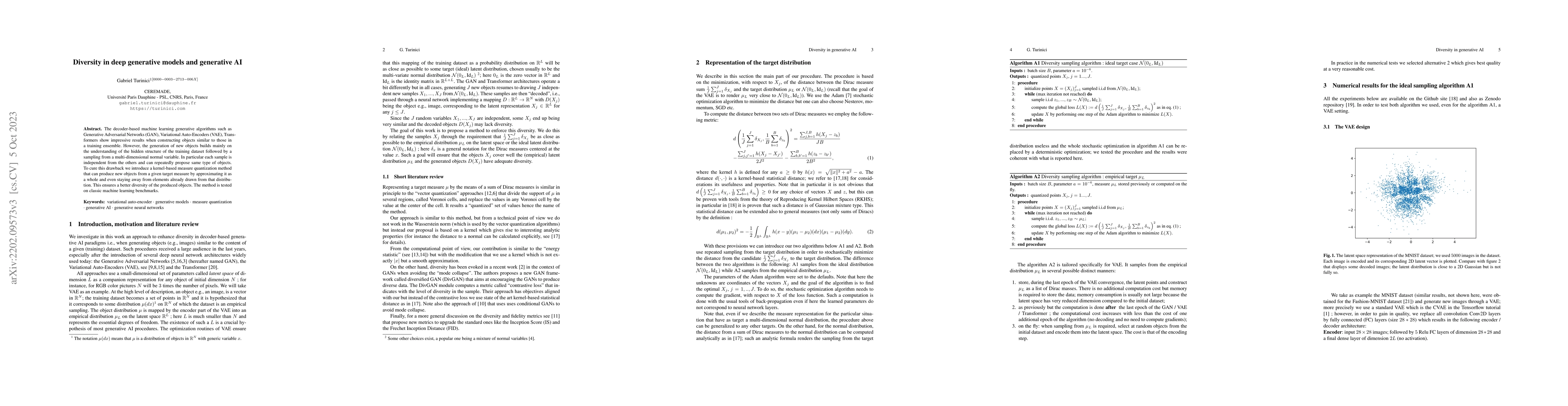 Thumbnail for Diversity in deep generative models and generative AI