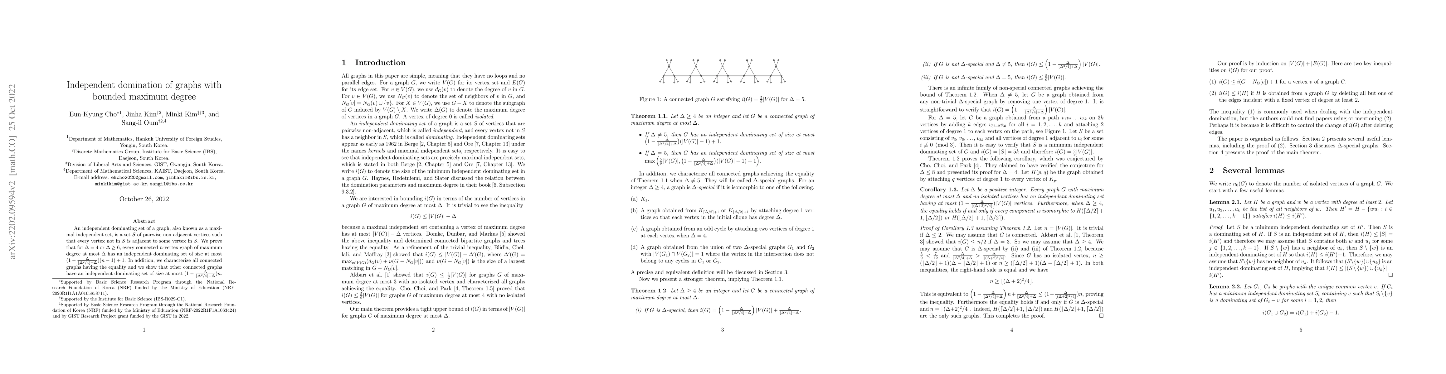Thumbnail for Independent domination of graphs with bounded maximum degree