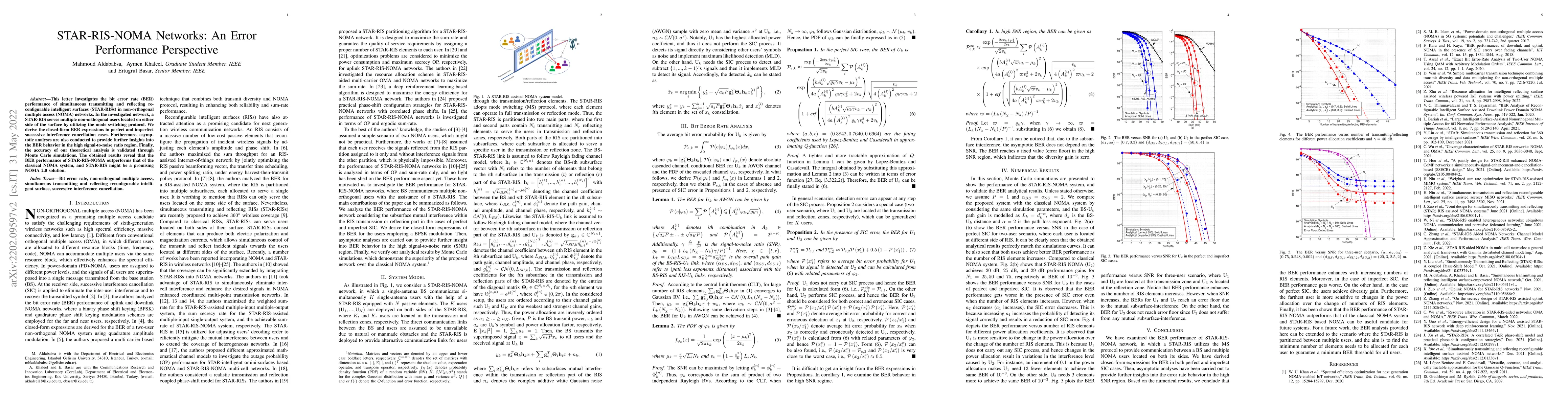 Thumbnail for STAR-RIS-NOMA Networks: An Error Performance Perspective